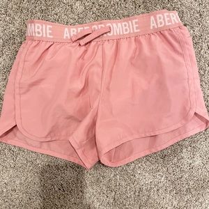 pink abercrombie athletic shorts